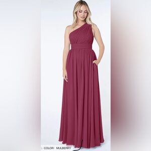 AZAZIE MOLLY
Mulberry A-Line One Shoulder Chiffon Dress, size C, size 6